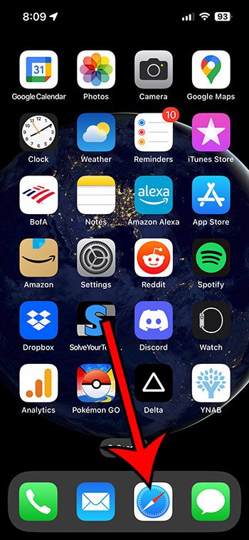 Comment changer l'arrière-plan de Safari sur iPhone 13 7 ouvrir Safari