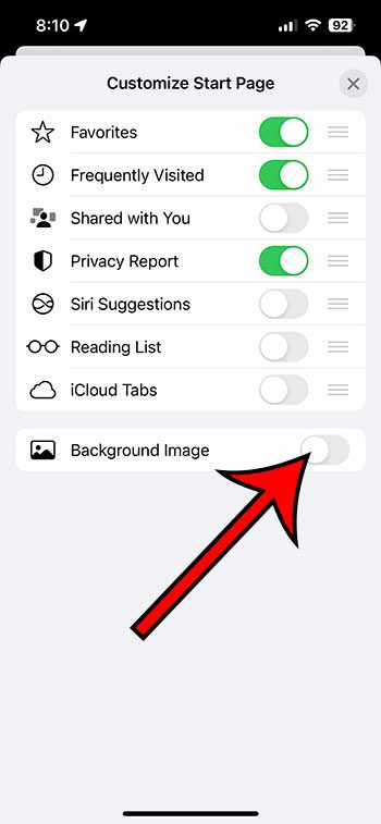 Comment changer l'arrière-plan de Safari sur iPhone 13 11 activer l'image de fond