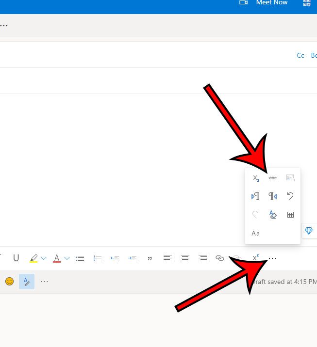 comment barrer dans Outlook Web